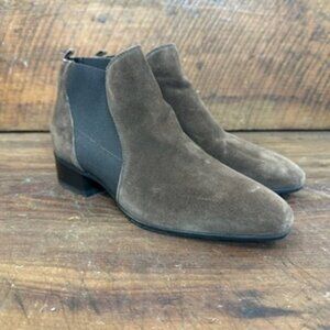 Aquatalia Brown Suede Chelsea Boots Booties 7
